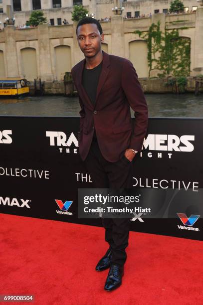 Jerrod Carmichael attends the US premiere of "Transformers: The Last Knight" at the Civic Opera House on June 20, 2017 in Chicago, Illinois.