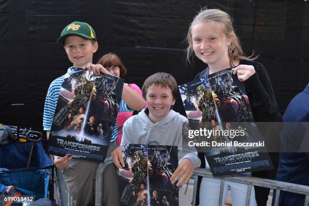 Fans attend the US premiere of "Transformers: The Last Knight" at the Civic Opera House on June 20, 2017 in Chicago, Illinois.