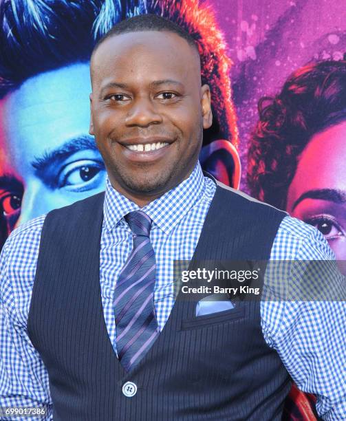 Actor Malcolm Barrett attends the Premiere of AMC's 'Preacher' Season 2 at The Theatre at Ace Hotel on June 20, 2017 in Los Angeles, California.