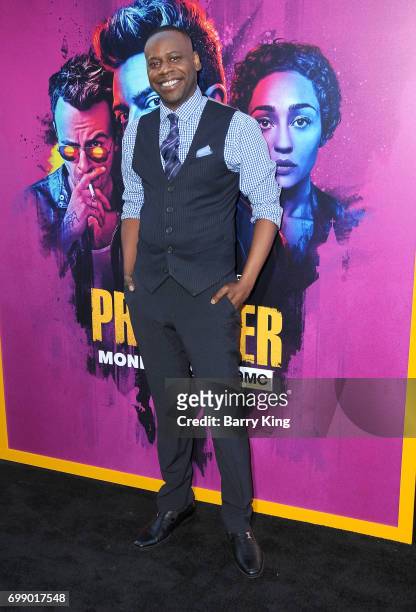 Actor Malcolm Barrett attends the Premiere of AMC's 'Preacher' Season 2 at The Theatre at Ace Hotel on June 20, 2017 in Los Angeles, California.