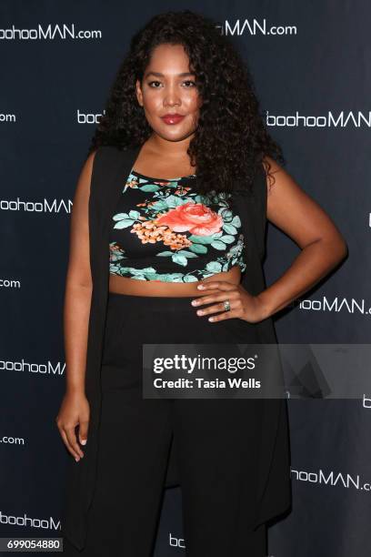 Lorna Baez attends the launch party for boohooMAN starring Tyga on June 20, 2017 in Los Angeles, California.