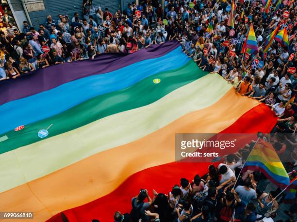 orgullo gay de estambul - gay pride parade 2013 fotografías e imágenes de stock