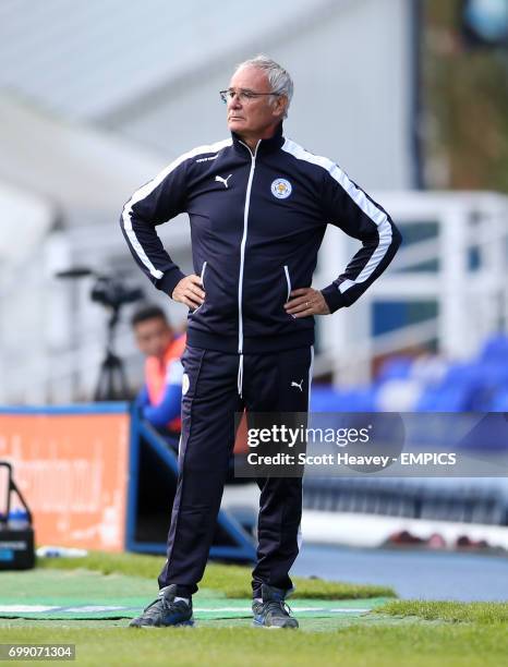 Leicester City manager Claudio Ranieri on the touchline