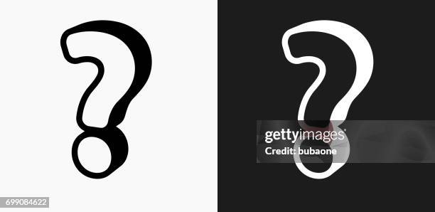 question mark icon on black and white vector backgrounds - question mark white background stock illustrations