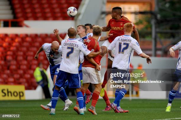 Nottingham Forest's Michael Mancienne has a shot on goal