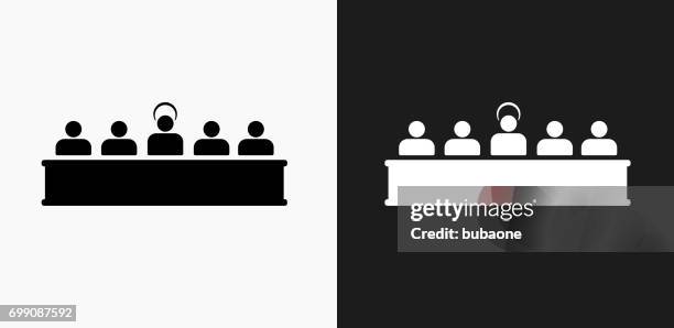 last supper icon on black and white vector backgrounds - last supper stock illustrations