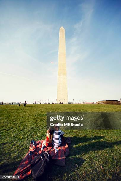 washington monuments in washington dc. - the mall stock pictures, royalty-free photos & images