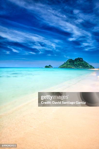 turquoise waters and white sand in ko poda island. thailand. krabi. asia - koh poda stock pictures, royalty-free photos & images