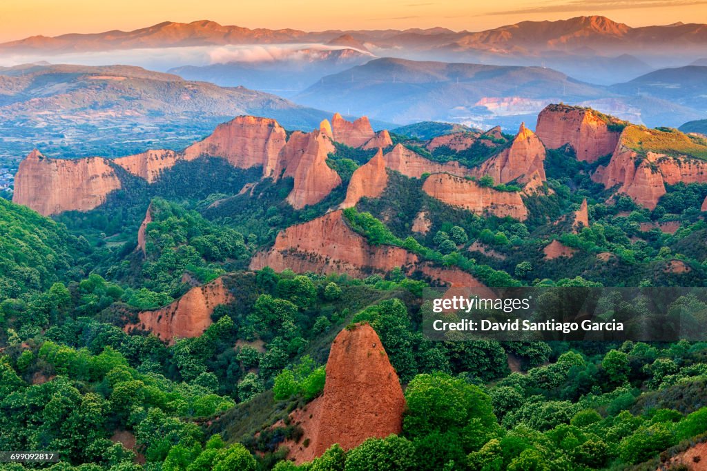Las Medulas ancient roman gold mining site Len province Spain