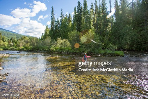 Tim Linehan Angler And Guide Tim Linehan Fishes The Yaak River In Remote Nw Montana ...