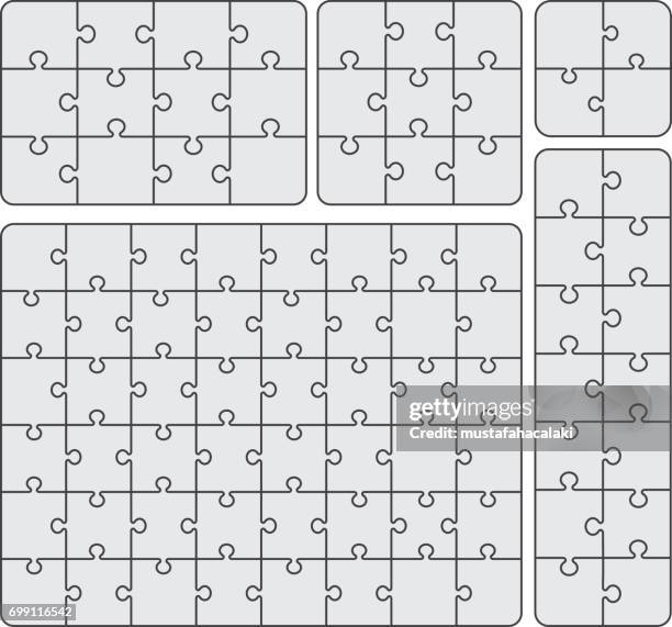 puzzles - rectangle stock illustrations