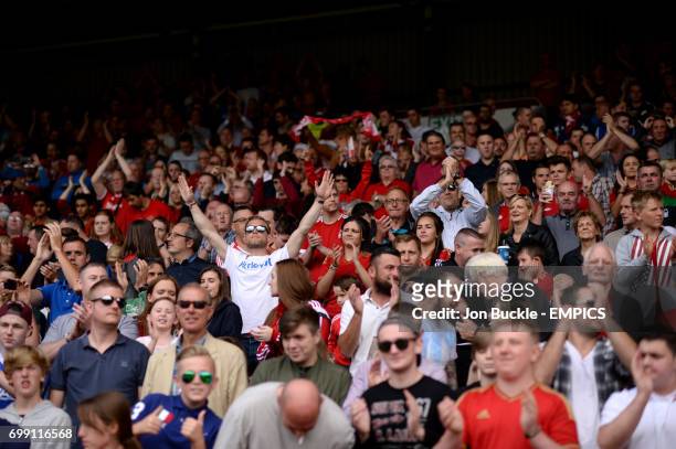 Nottingham Forest fans show their support in the stands