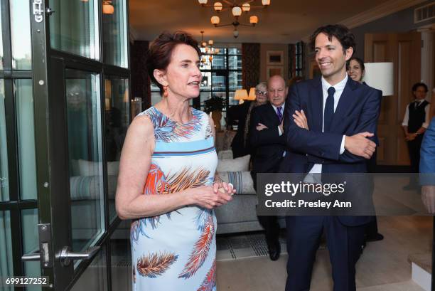 Nancy Novogrod and Joan Roca attend Essentialist Launch Party at The Whitby Hotel at the Whitby Hotel on June 20, 2017 in New York City.