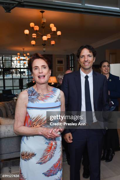 Nancy Novogrod and Joan Roca attend Essentialist Launch Party at The Whitby Hotel at the Whitby Hotel on June 20, 2017 in New York City.