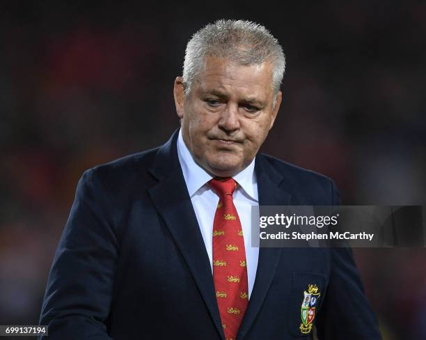 Hamilton , New Zealand - 20 June 2017; British & Irish Lions head coach Warren Gatland during the match between the Chiefs and the British & Irish...