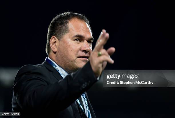 Hamilton , New Zealand - 20 June 2017; Chiefs head coach Dave Rennie during the match between the Chiefs and the British & Irish Lions at FMG Stadium...