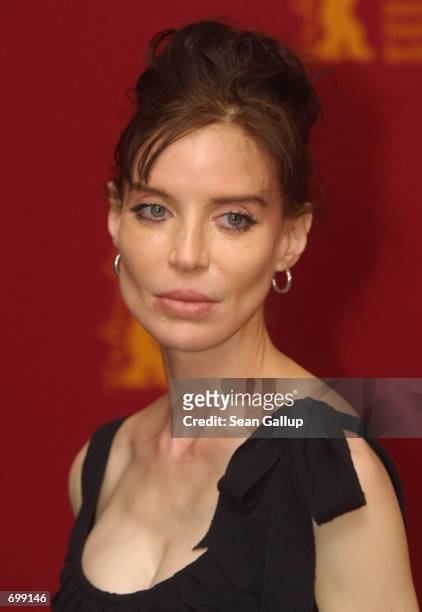 Actress Anna Thomson, who stars in the recent film "Bridget," arrives at the Berlinale Film Festival February 7, 2002 in Berlin, Germany.