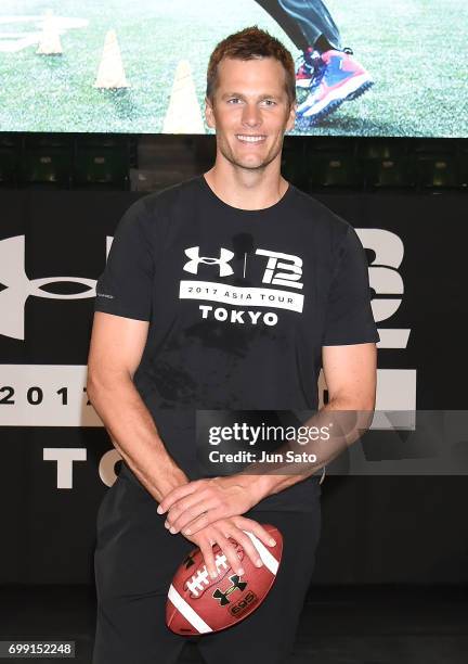 During the Under Armour 2017 Tom Brady Asia Tour at Ariake Colosseum on June 21, 2017 in Tokyo, Japan.