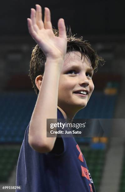 Jack Brady during the Under Armour 2017 Tom Brady Asia Tour at Ariake Colosseum on June 21, 2017 in Tokyo, Japan.