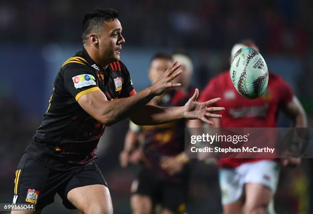 Hamilton , New Zealand - 20 June 2017; Chase Tiatia of the Chiefs during the match between the Chiefs and the British & Irish Lions at FMG Stadium in...