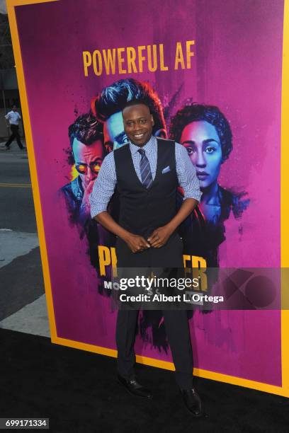 Actor Malcolm Barrett arrives for the Premiere Of AMC's "Preacher" Season 2 held at The Theatre at Ace Hotel on June 20, 2017 in Los Angeles,...