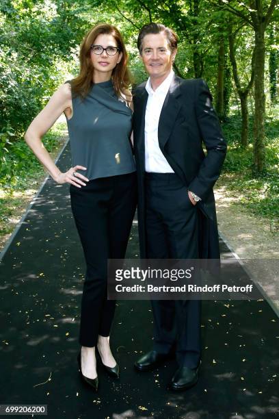 Actor Kyle MacLachlan and his wife Desiree Gruber attend the Balenciaga : Menswear Spring/Summer 2018 show as part of Paris Fashion Week on June 21,...