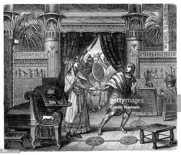 the king's daughter disappointment - pharaoh stock illustrations