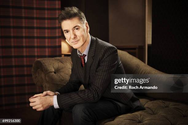 Musician and singer Etienne Daho is photographed for Self Assignment on March 11, 2014 in Paris, France.