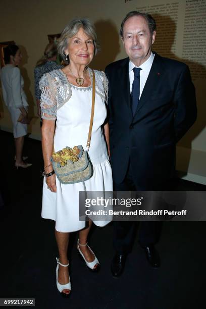 Member of the French Academy, Jean-Marie Rouart and guest attend the "Societe ses Amis du Musee d'Orsay" : Dinner Party at Musee d'Orsay on June 19,...