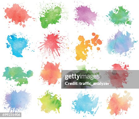 Aquarelle des touches de couleurs Aquarelle des touches de couleurs