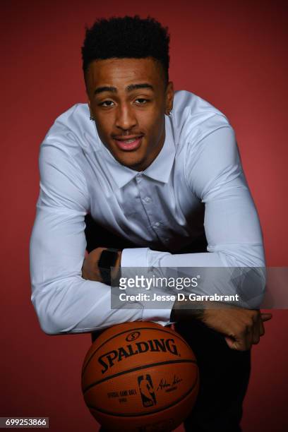 Draft Prospect, John Collins poses for portraits during media availability and circuit as part of the 2017 NBA Draft on June 21, 2017 at the Grand...