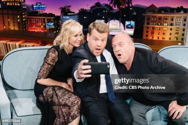 Chelsea Handler and Dean Norris chat with James Corden during "The Late Late Show with James Corden," Tuesday, June 20, 2017 On The CBS Television...