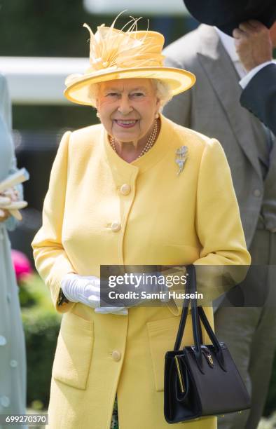 Queen Elizabeth II attends Royal Ascot 2017 at Ascot Racecourse on June 21, 2017 in Ascot, England.