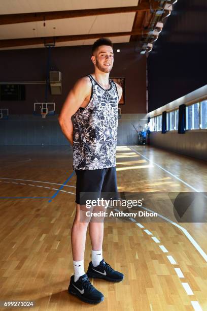 Ivan Fevrier former player of INSEP now playing for Paris Levallois during a photo session on June 14, 2017 in Paris, France.