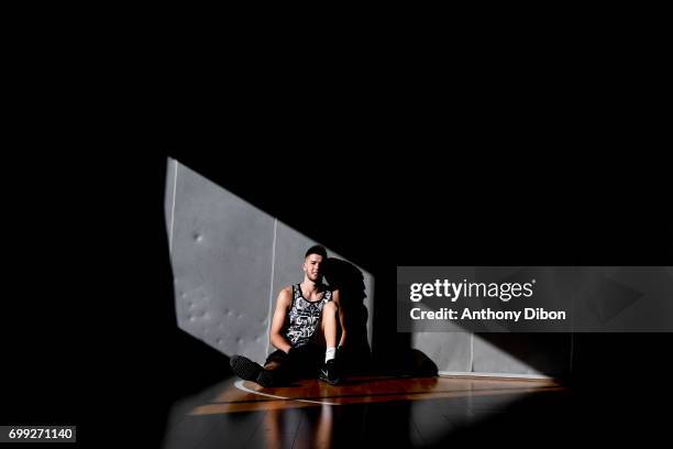 Ivan Fevrier former player of INSEP now playing for Paris Levallois during a photo session on June 14, 2017 in Paris, France.