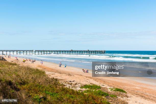 flagler beach - daytona beach boardwalk stock pictures, royalty-free photos & images