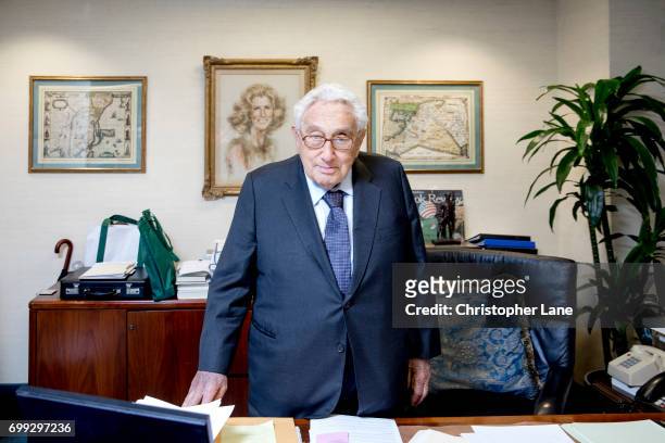 Former United States Secretary of State Henry Kissinger is photographed for The Times on January 19, 2017 in New York City.
