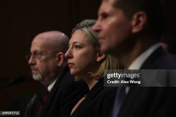 Acting Director of Homeland Security's Office of Intelligence and Analysis Cyber Division Sam Liles, Homeland Security Undersecretary Jeanette...