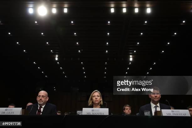 Acting Director of Homeland Security's Office of Intelligence and Analysis Cyber Division Sam Liles, Homeland Security Undersecretary Jeanette...