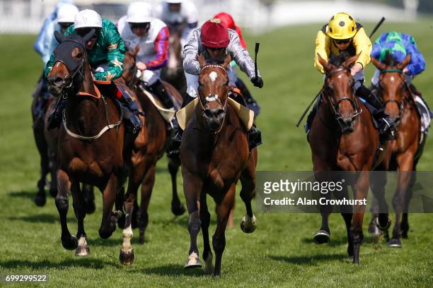 Gregory Benoist riding Qemah win The Duke Of Cambridge Stakes on day 2 of Royal Ascot at Ascot Racecourse on June 21, 2017 in Ascot, England.
