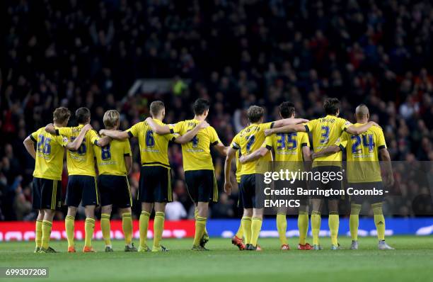 Middlesbrough players during the penalty shootout