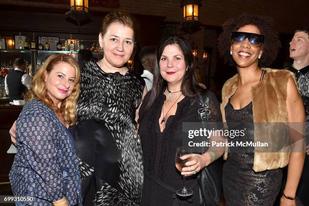 Laurene Leon Boym, Anna Cosentino, Phoebe Fitch and Chene Darling attend Walt Cessna ReMemory and Tribute at Bowery Hotel on June 12, 2017 in New...