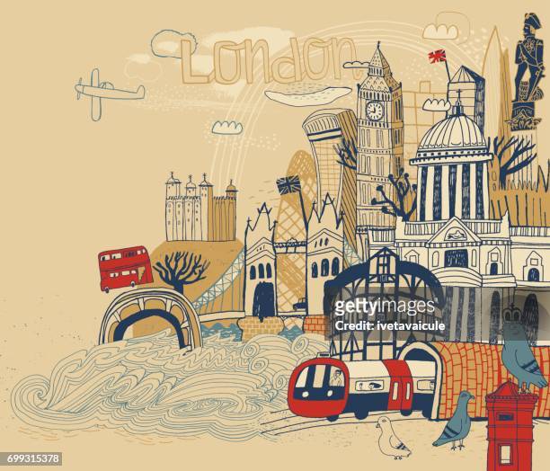 london uk - london train stock illustrations