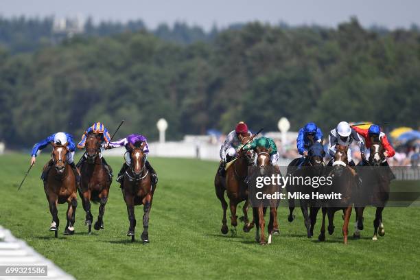 Ryan Moore on Highland Reel wins the Prince of Wales's Stakes on Day Two of Royal Ascot at Ascot Racecourse on June 21, 2017 in Ascot, England.