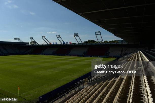 General view of the stadium and pitch before the UEFA European Under-21 Championship 2017 match between Germany and Denmark on June 21, 2017 in...