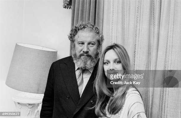English actors Peter Ustinov and Francesca Annis, UK, 15th September 1971. They are set to appear in the film 'Big Mack and Poor Claire', later...