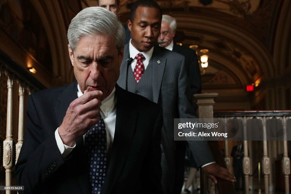 Special Prosecutor Robert Mueller Briefs Senate Intel Committee On Capitol Hill