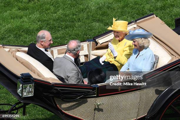Queen Elizabeth II arrives for Day Two of Royal Ascot at Ascot Racecourse on June 21, 2017 in Ascot, England.