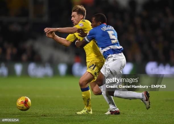 Queens Park Rangers' Nedum Onouha tackles Leeds United's Charlie Taylor