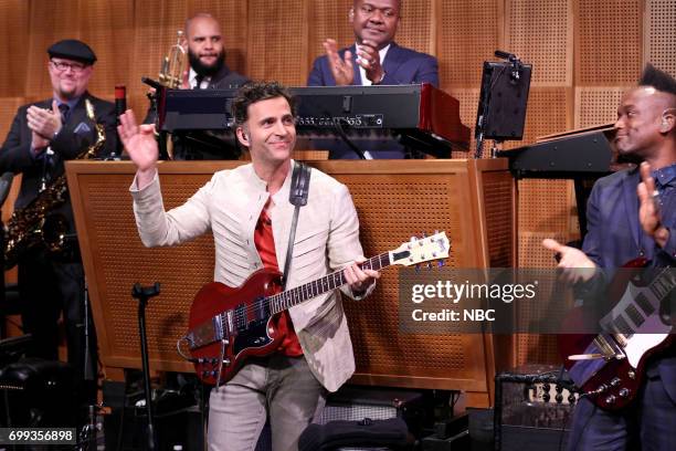 Episode 0696 -- Pictured: Musician Sit-In Dweezil Zappa with The Roots on June 20, 2017 --